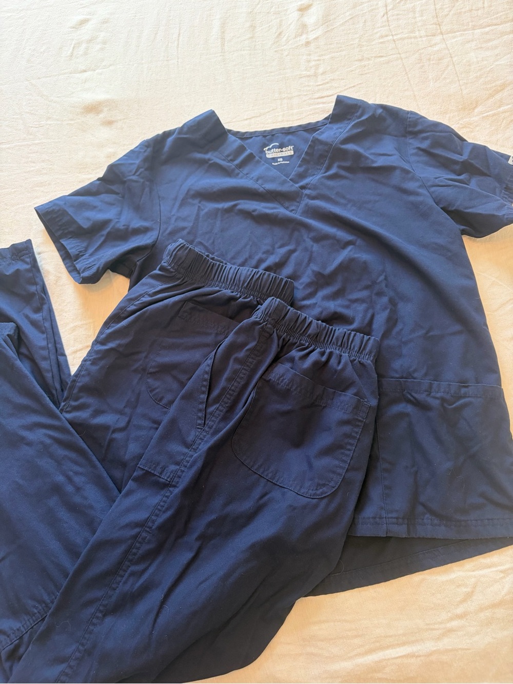 Butter-soft Navy Scrub Set